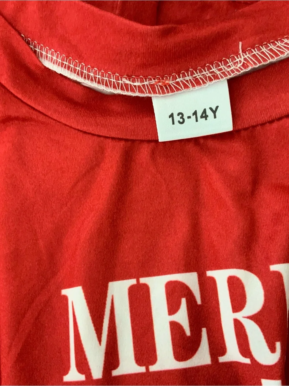 Merry Christmas Pajama Set Youth Size 13-14Y